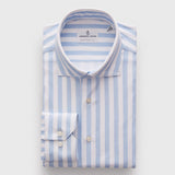 Emanuel Berg Byron Light Blue Striped 4Flex Shirt