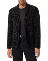 JOHN VARVATOS HOUNDSTOOTH KNIT BLAZER