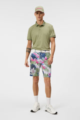 J. Lindeberg Kv Regular Fit Print Polo in Oil Green