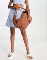 Roma Suede Tote in Rust