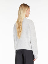 Max Mara Carmela White Cropped Wool Knit Jumper