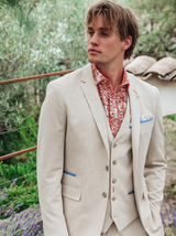 A Fish Named Fred Blazer Mélange Piqué