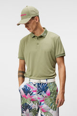 J. Lindeberg Kv Regular Fit Print Polo in Oil Green