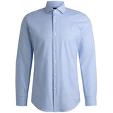 Boss SLim-Fit Shirt in Checked Easy-Iron Stretch Cotton