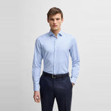 Boss SLim-Fit Shirt in Checked Easy-Iron Stretch Cotton