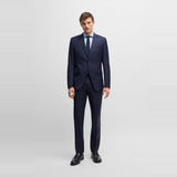Boss SLim-Fit Shirt in Checked Easy-Iron Stretch Cotton