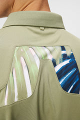 J. Lindeberg Kv Regular Fit Print Polo in Oil Green
