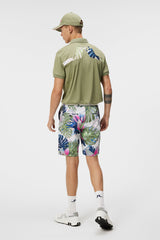 J. Lindeberg Kv Regular Fit Print Polo in Oil Green