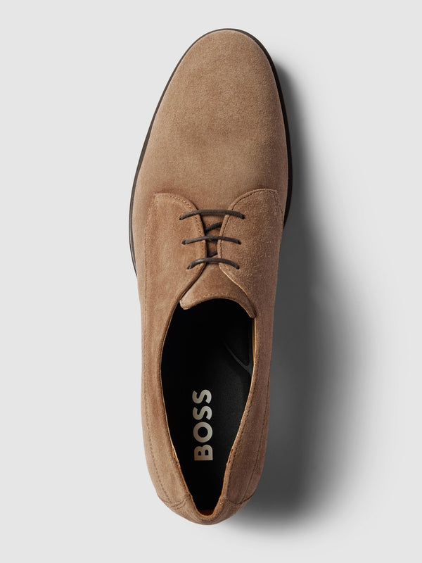 Boss Suede Derby Shoes with Removable Insole