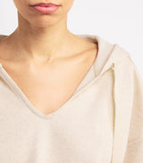 Max Mara Short-Sleeve Hooded Fascia Sweatshirt