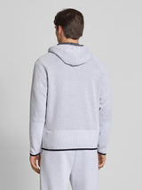 Boss Regular-fit zip-up hoodie in quilted jacquard