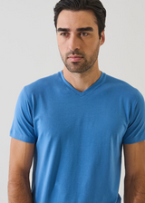 Patrick Assaraf Pima Cotton Stretch V-Neck T-Shirt