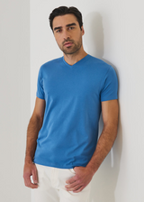 Patrick Assaraf Pima Cotton Stretch V-Neck T-Shirt