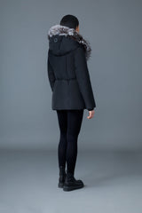 MACKAGE ADALI-X Down coat with silver fox fur Signature Mackage Collar