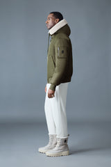 MACKAGE AUGUST bomber jacket with shearling-trimmed hood