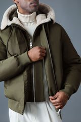 MACKAGE AUGUST bomber jacket with shearling-trimmed hood