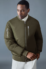 MACKAGE AUGUST bomber jacket with shearling-trimmed hood
