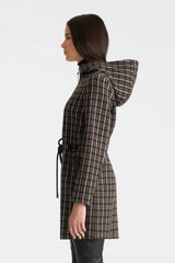 BLITHE-STP Wool and leather belt coat