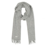 BOSS HEROSO GREY WOOL SCARF