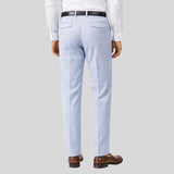 Windowpane Stretch Jersey Pleated Trousers