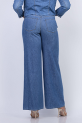 L'Agence Alicent Sneaker Wide Leg Jeans