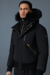 MACKAGE DIXON-BX 2-in-1 Nordic Tech down bomber with blue fox fur