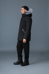MACKAGE EDWARD-X 2-in-1 down parka with hooded bib and silver fox fur