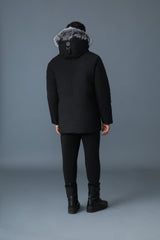 MACKAGE EDWARD-X 2-in-1 down parka with hooded bib and silver fox fur