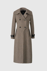 MACKAGE ELODIE-HT Houndstooth Wool Maxi Coat