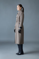 MACKAGE ELODIE-HT Houndstooth Wool Maxi Coat