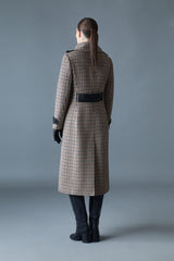 MACKAGE ELODIE-HT Houndstooth Wool Maxi Coat