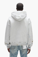 Purple Studded Gothic Camo Hoodie