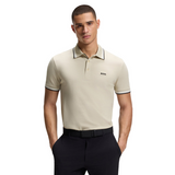 Boss Paddy Active Polo Shirt with Contrast Stripes
