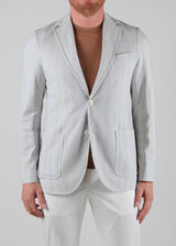 Circolo Gray Stripe Blazer