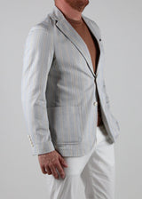 Circolo Gray Stripe Blazer