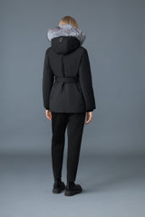 MACKAGE JENI-X 2-in-1 down parka with removable bib and silver fox fur