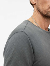 John Varvatos Devine Crew in Broken Stitch and Reverse Wash