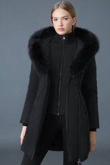 MACKAGE KAY-BX Down coat with blue fox fur Signature Mackage Collar