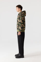 Mackage KRYSTIAN-CAMO Double-Face Jersey Hoodie with Camo Print