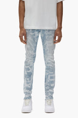 P001 Grunge Print jean