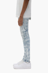 P001 Grunge Print jean