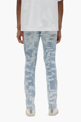 P001 Grunge Print jean