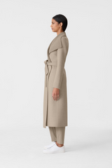 MAI-HB Double-face Herringbone wool wrap coat