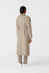 MAI-HB Double-face Herringbone wool wrap coat