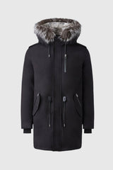 MACKAGE MORITZ-X rabbit fur-lined twill parka with removable silver fox fur trim