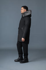 MACKAGE MORITZ-X rabbit fur-lined twill parka with removable silver fox fur trim