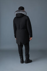 MACKAGE MORITZ-X rabbit fur-lined twill parka with removable silver fox fur trim