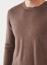 Patrick Assaraf Merino Olive Night Crew Neck Sweater