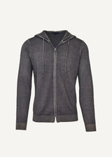 Extra-Fine Merino Wool Vintage Wash Full Zip Hoodie