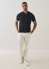 Patrick Assaraf Cotton Cashmere Knit Shirt